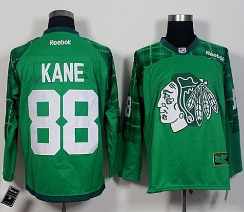 Blackhawks #88 Patrick Kane Green St. Patrick's Day New Stitched NHL Jersey